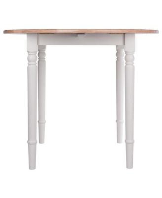 Natural Small Round Drop Leaf Table - Foldable Dining Table