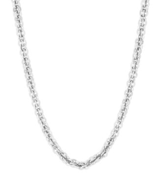 Sterling Silver Link Chain Necklace with Lobster Clasp