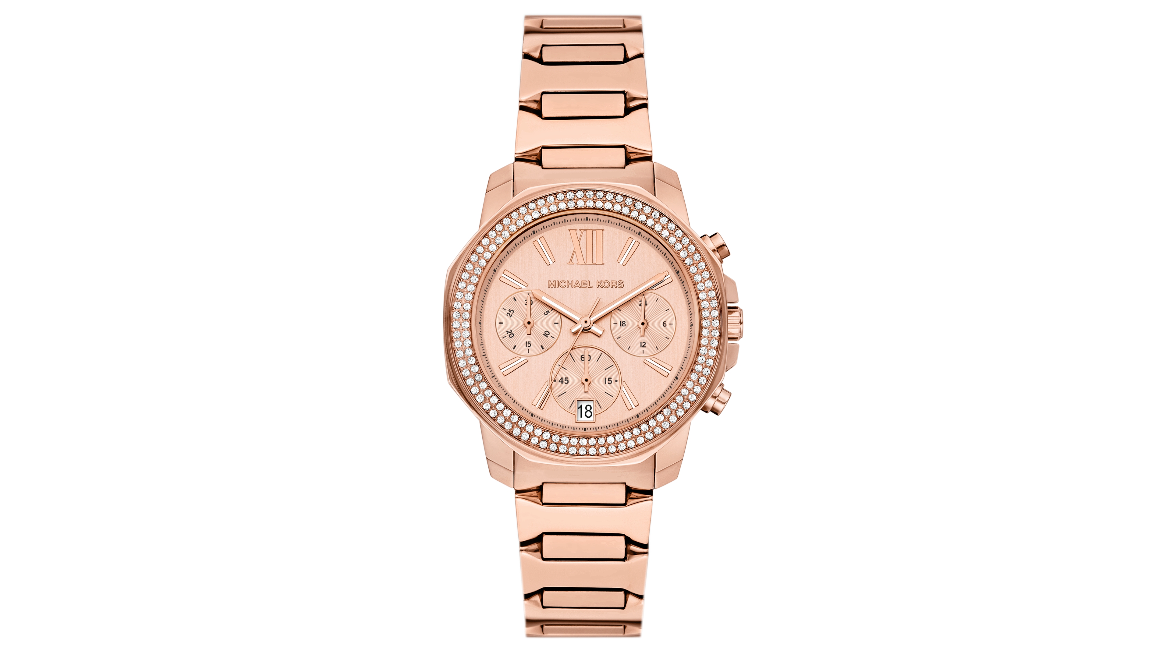 Michael Michael Kors Women's Prescott Quartz Chronograph Stainless Steel Bracelet Watch 36mm