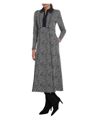 Women's Animal Print Jacquard Midi Dress