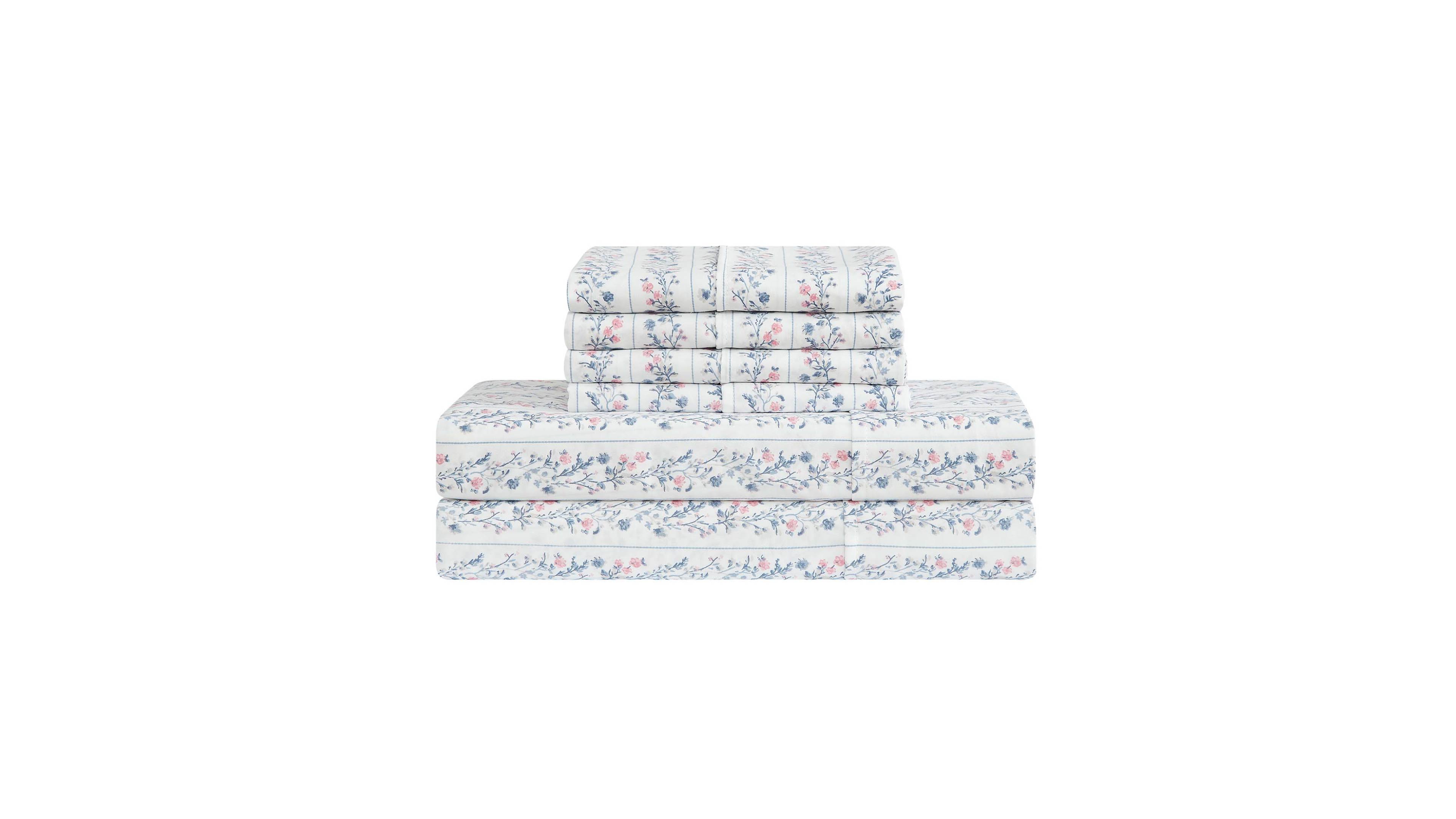 Lucky Brand Printed Microfiber 6-Piece Sheet Set, Queen