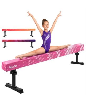 8 FT Adjustable Balance Beam for Kids, Non-Slip Gymnastics Training Beam, Foldable, 220 lb Capacity, Ages 6+