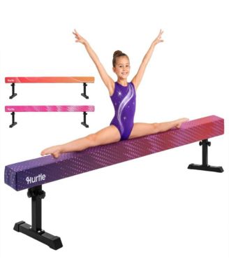 8 FT Adjustable Balance Beam for Kids, Non-Slip Gymnastics Training Beam, Foldable, 220 lb Capacity, Ages 6+