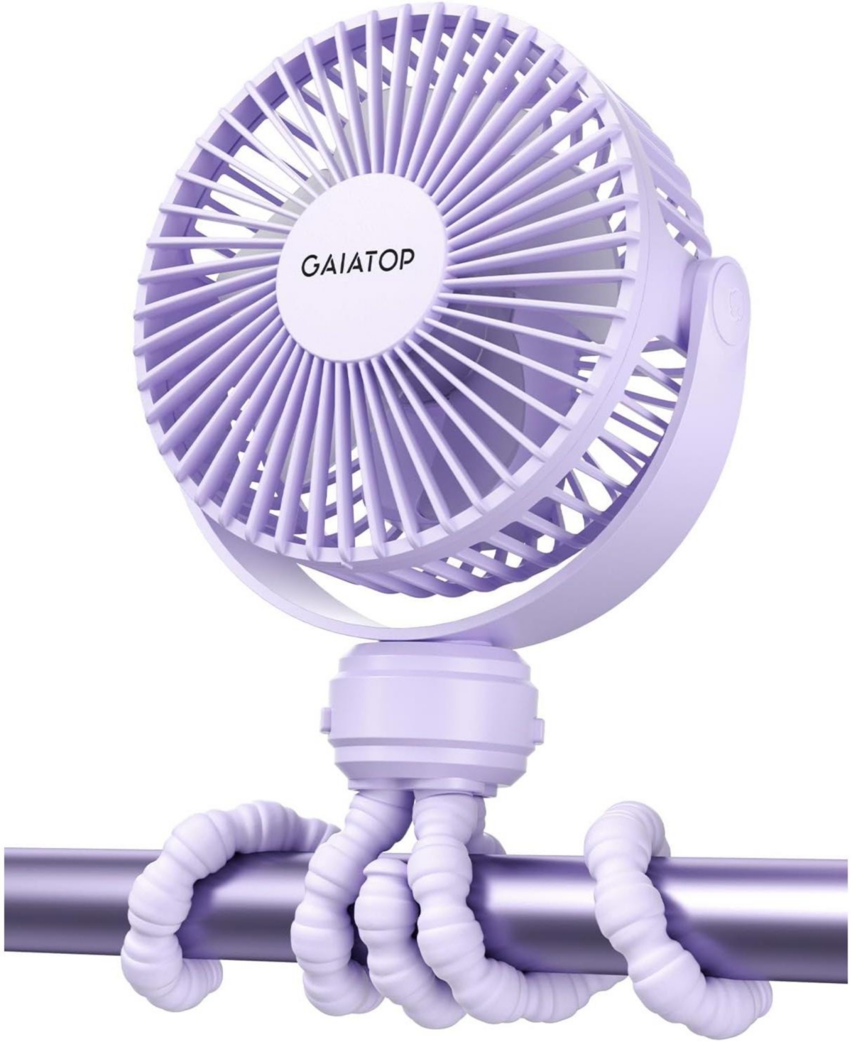 Gaiatop Mini Baby Stroller Fan, 3-Speed Rechargeable Fan with 360-Degree Rotation and Safety Gaps for Car Seats, Cribs and Travel