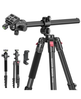 Aluminum Horizontal Overhead Tripod with Ball Head and Cell Phone Holder 64.5 inches 22-Pound Capacity