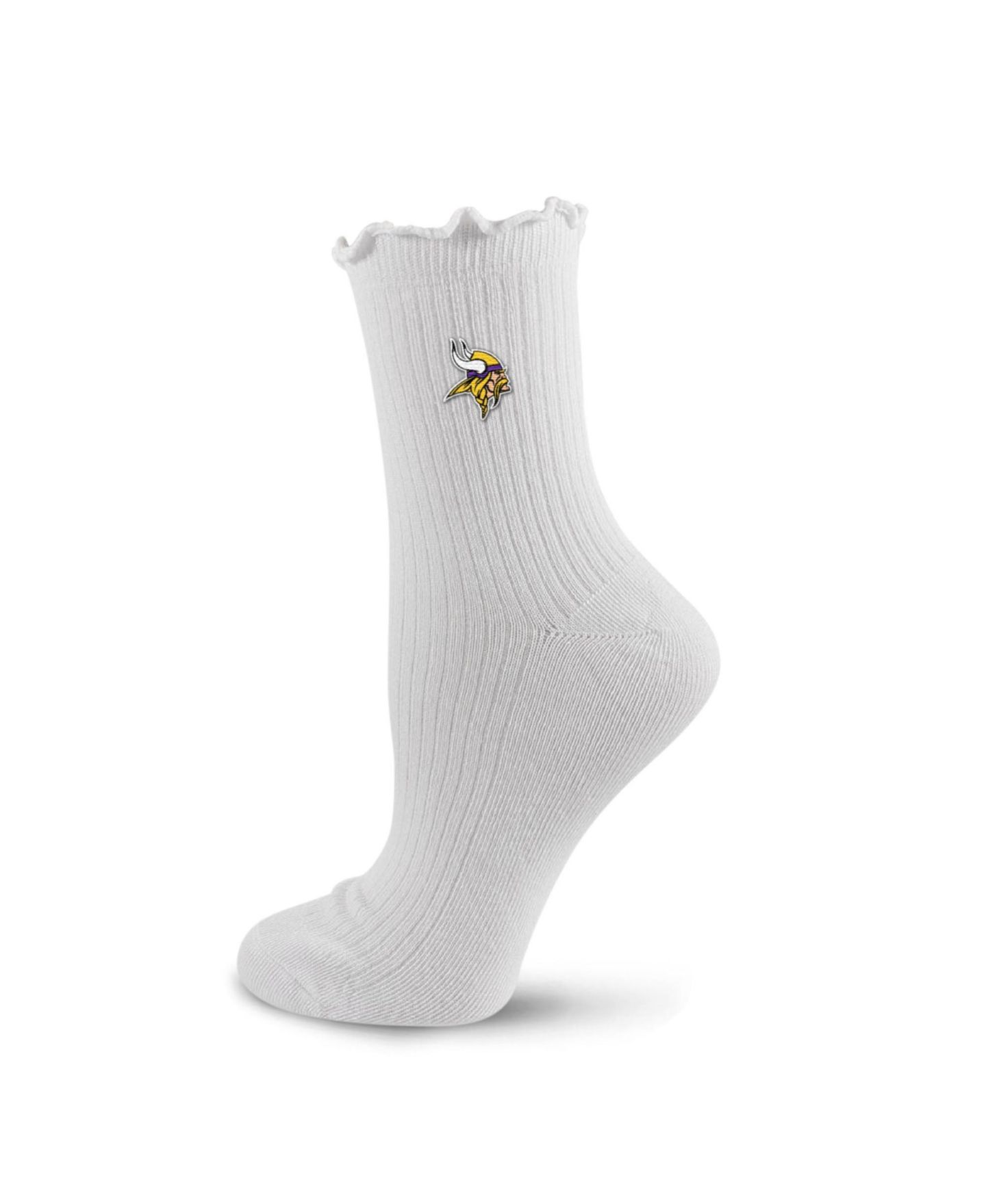 Женские укороченные носки Pro Compression Minnesota Vikings с логотипом, белые — фото 1