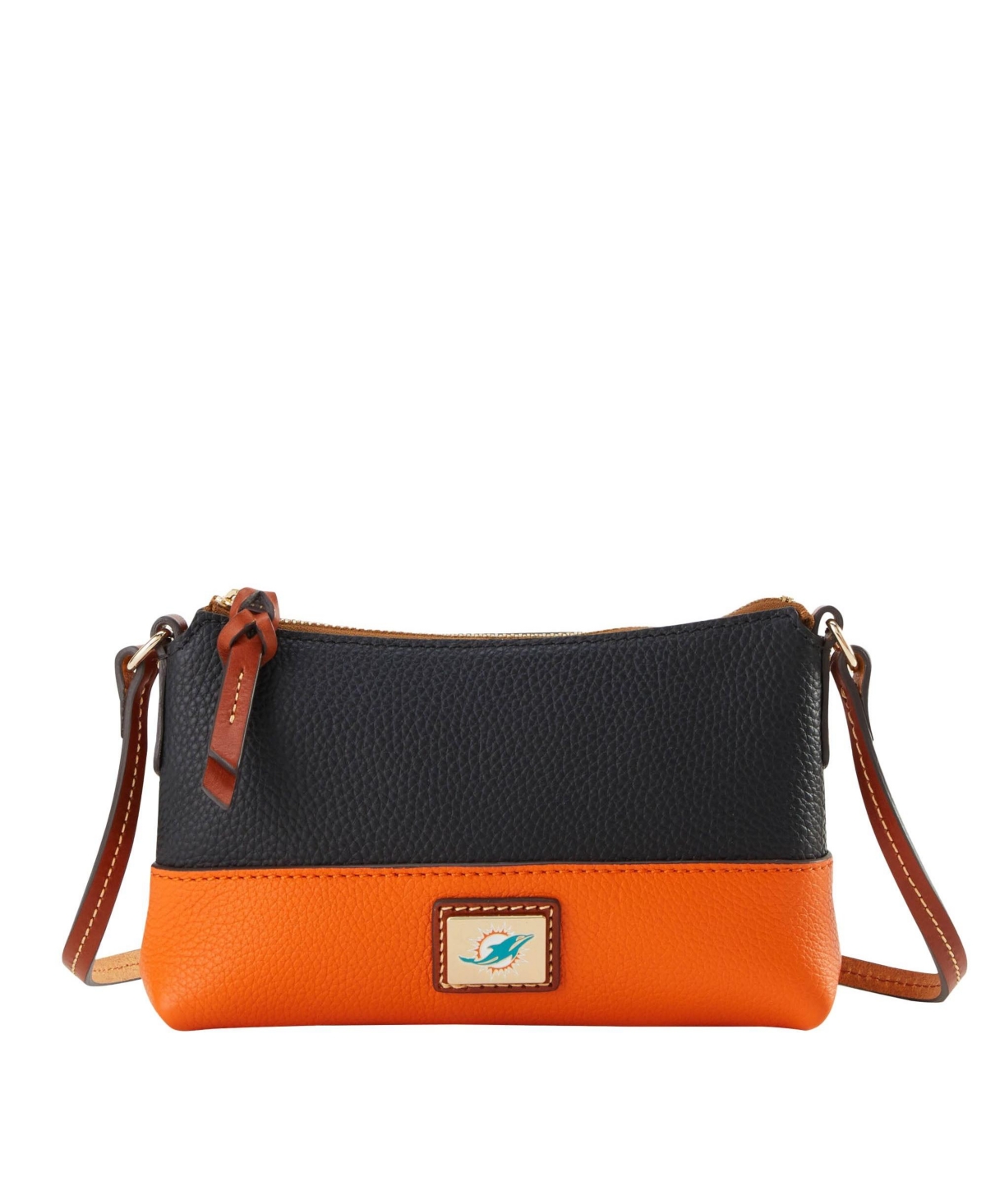 Dooney & Bourke Miami Dolphins Izzy Leather Crossbody Purse - Orange