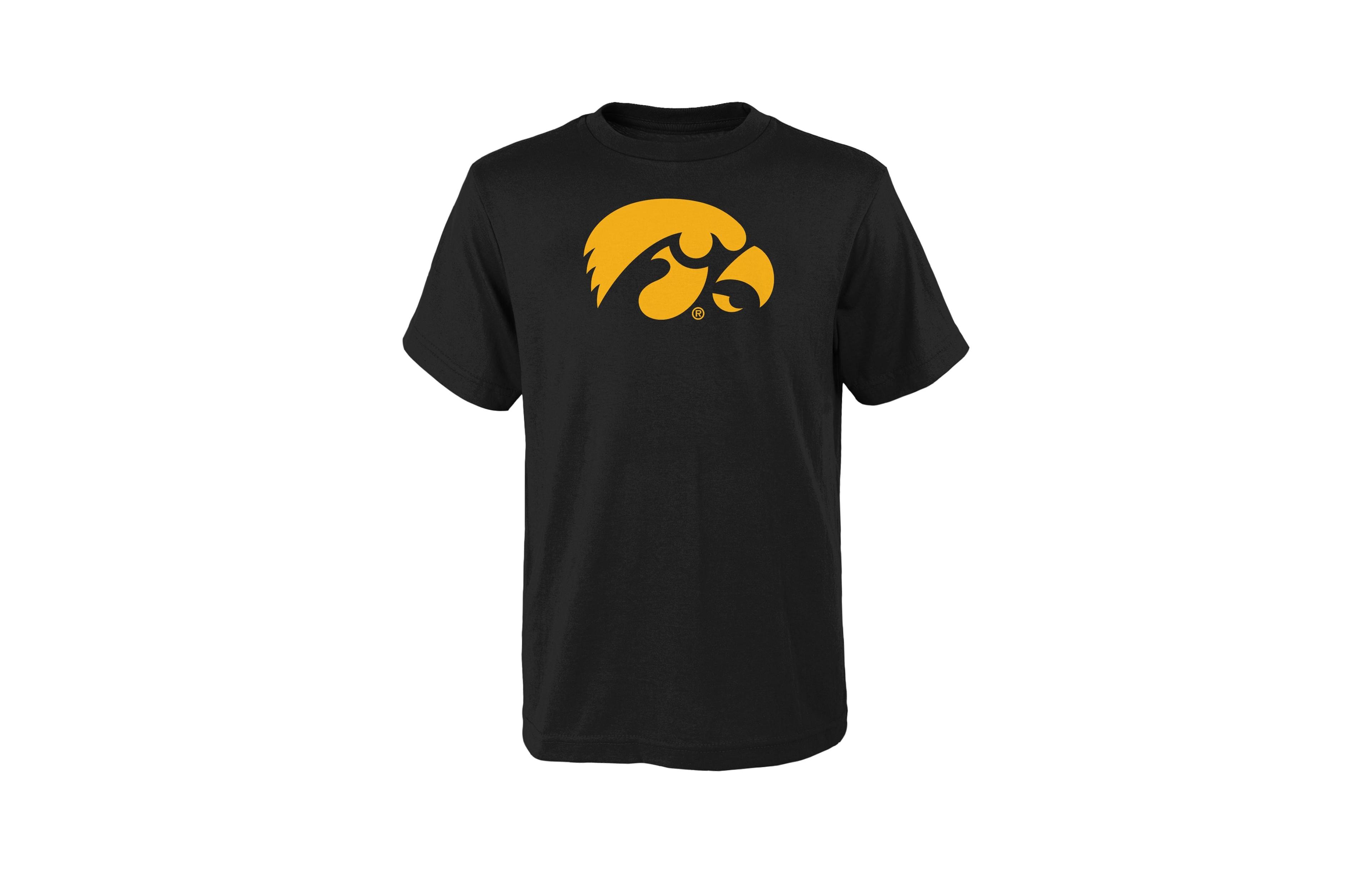 Outerstuff Boys' and Girls' Iowa Hawkeyes Screen-Print Crewneck T-Shirt