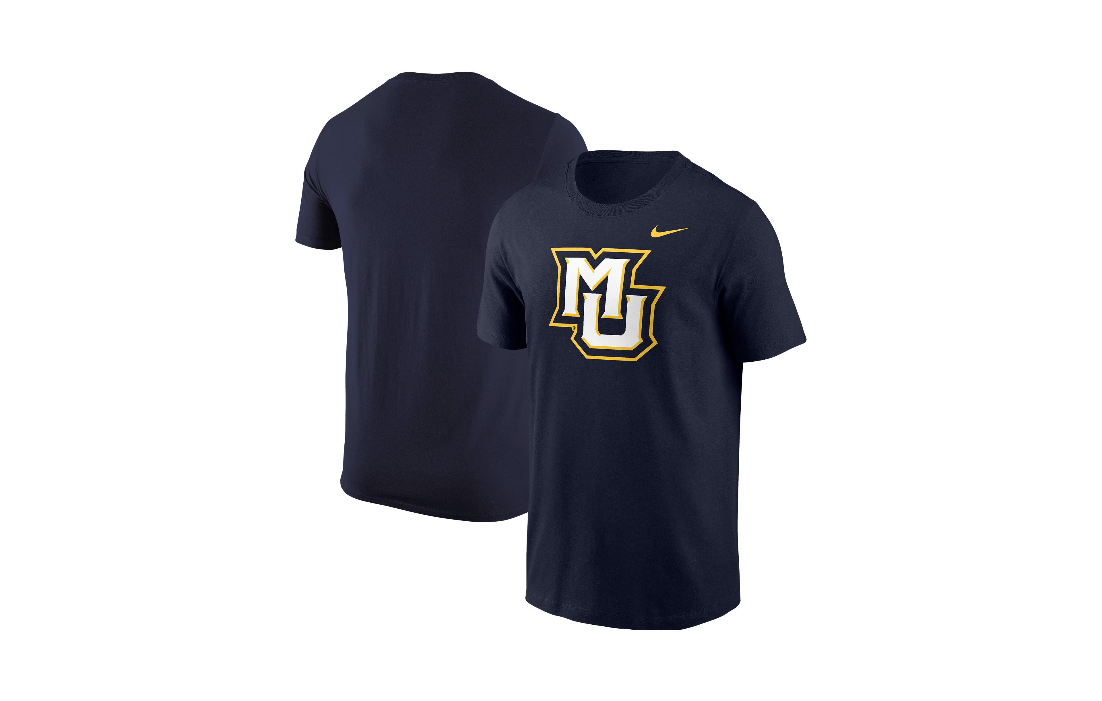 Nike Men's Marquette Golden Eagles Classic-Fit Crewneck Cotton T-Shirt