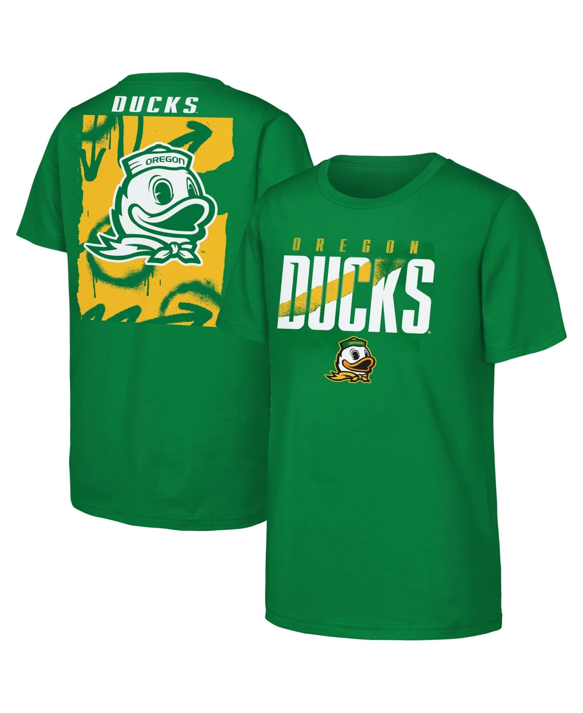 Outerstuff Boys' and Girls' Oregon Ducks Cut Through Crewneck Short-Sleeve T-Shirt