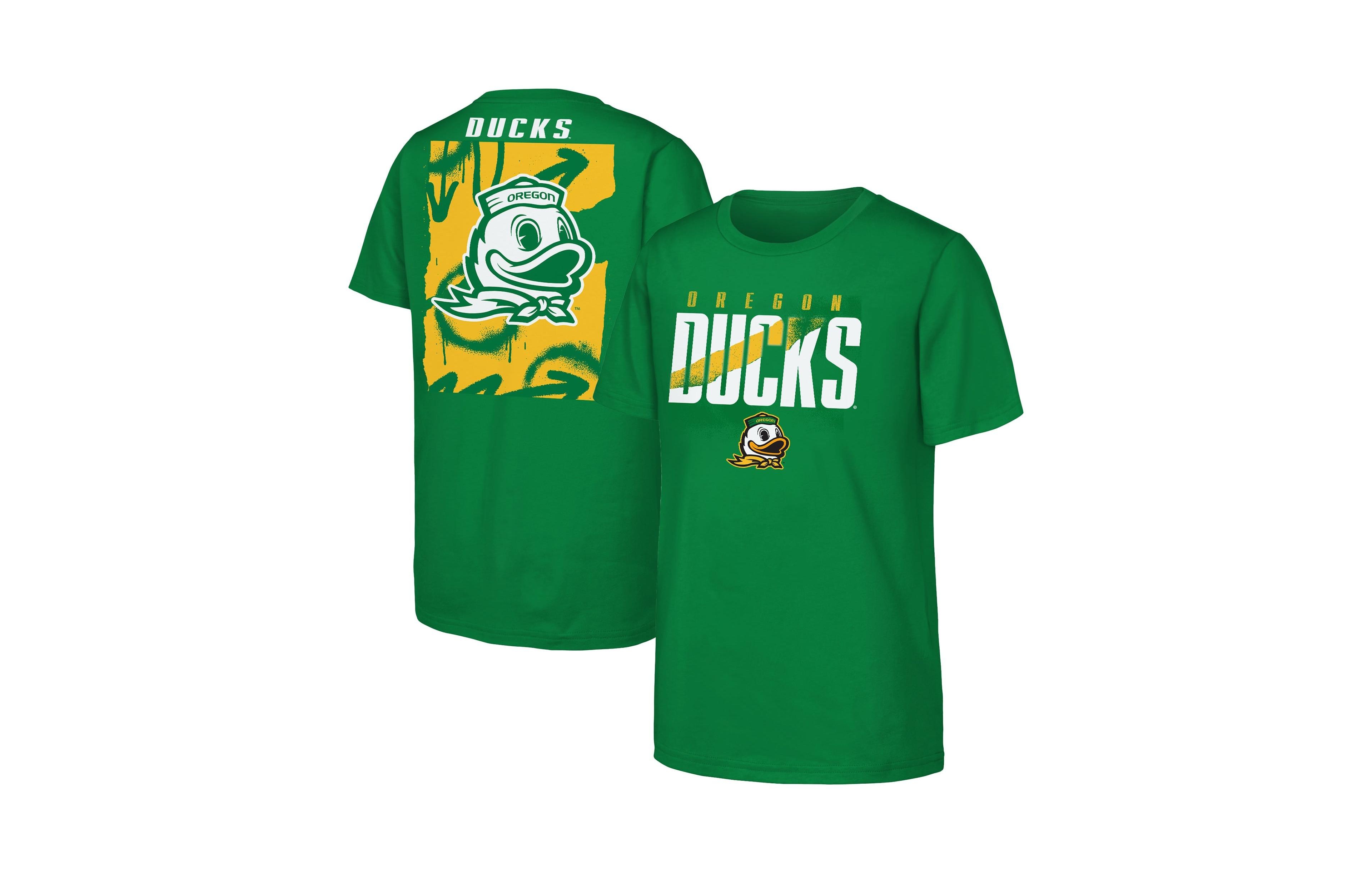 Outerstuff Boys' and Girls' Oregon Ducks Cut Through Crewneck Short-Sleeve T-Shirt