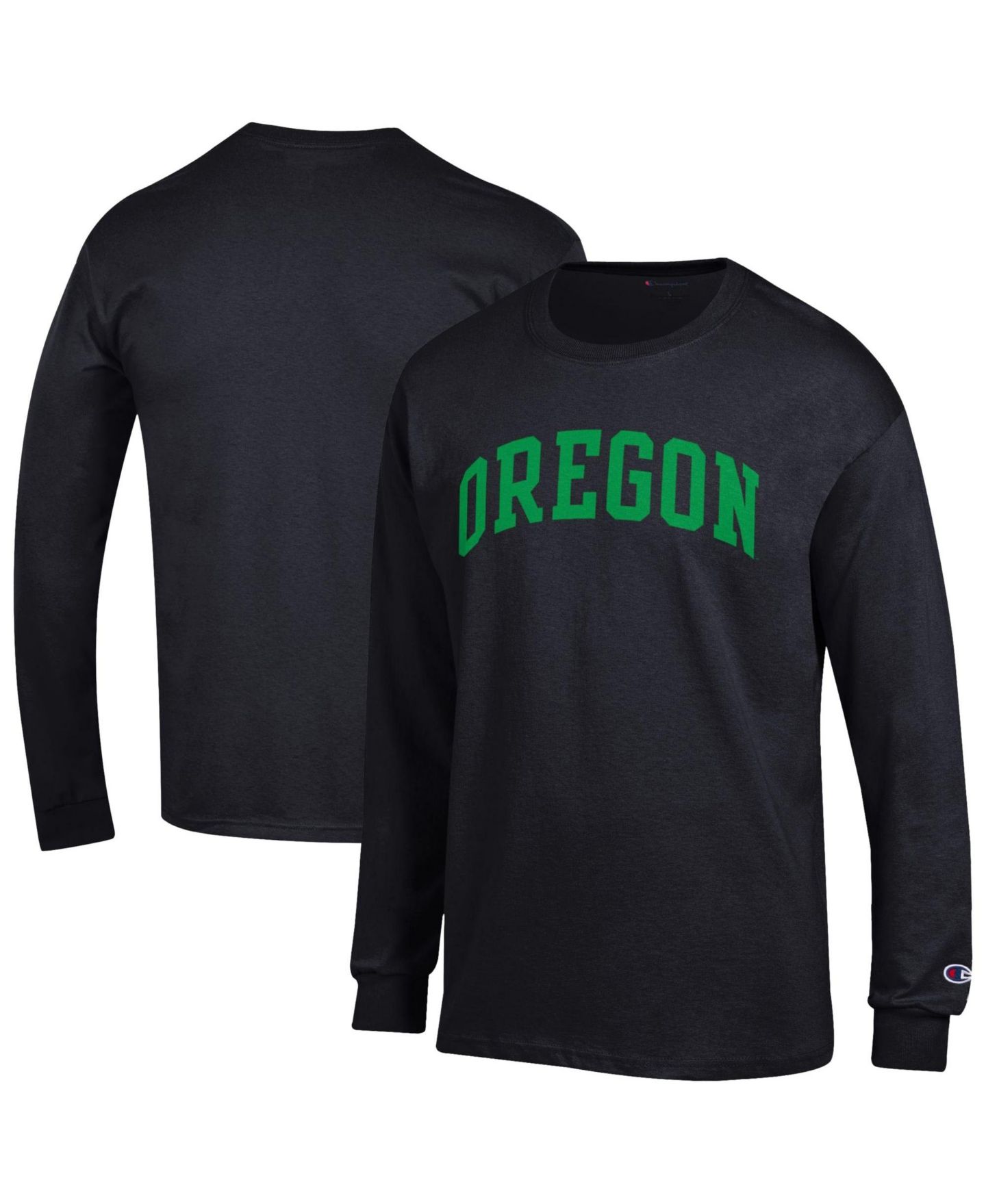 Мужская футболка Champion Black Oregon Ducks Basic Arch Long Sleeve — фото 1