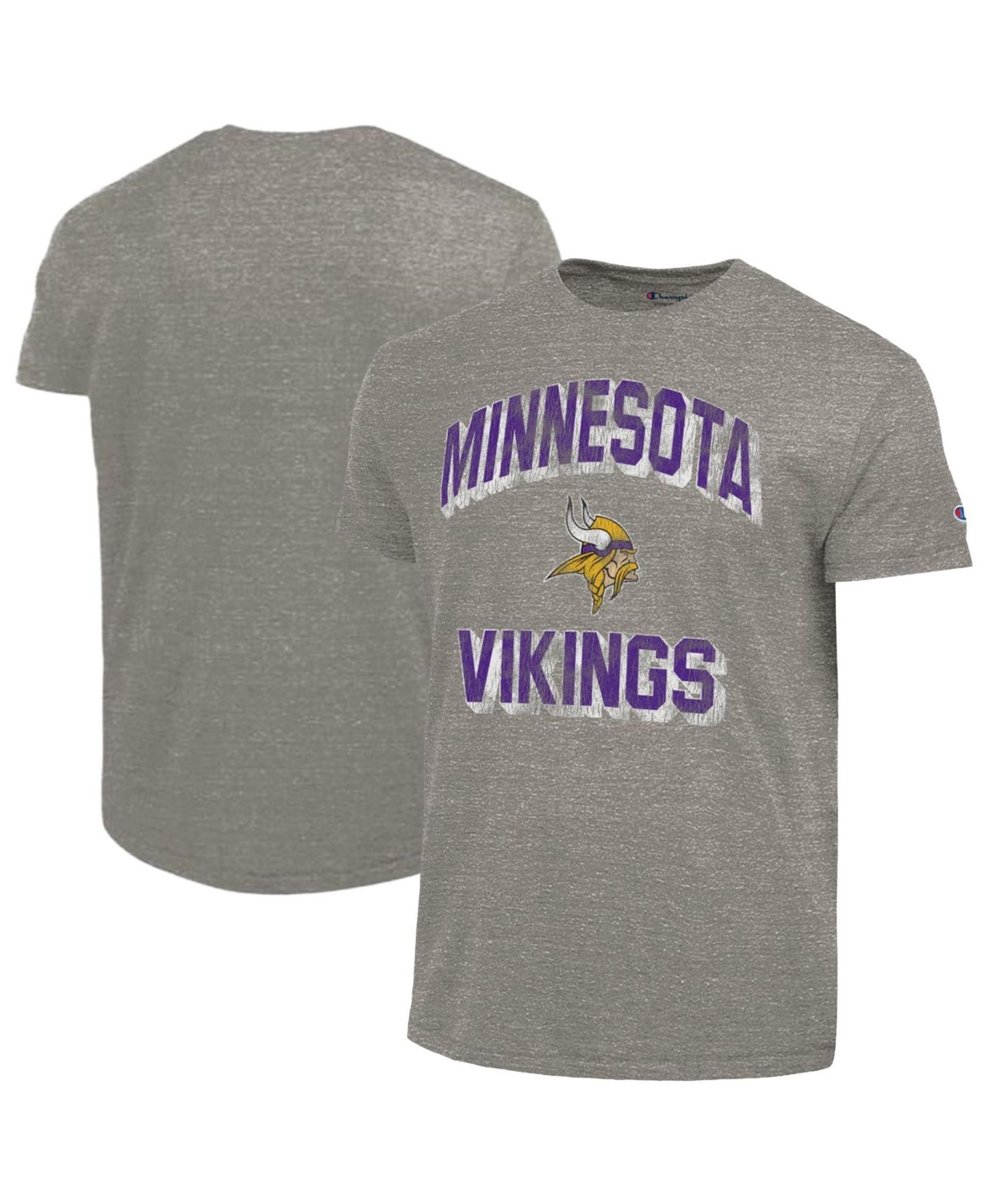 Мужская футболка Champion Heather Charcoal Minnesota Vikings Ultimate Tri-Blend — фото 1