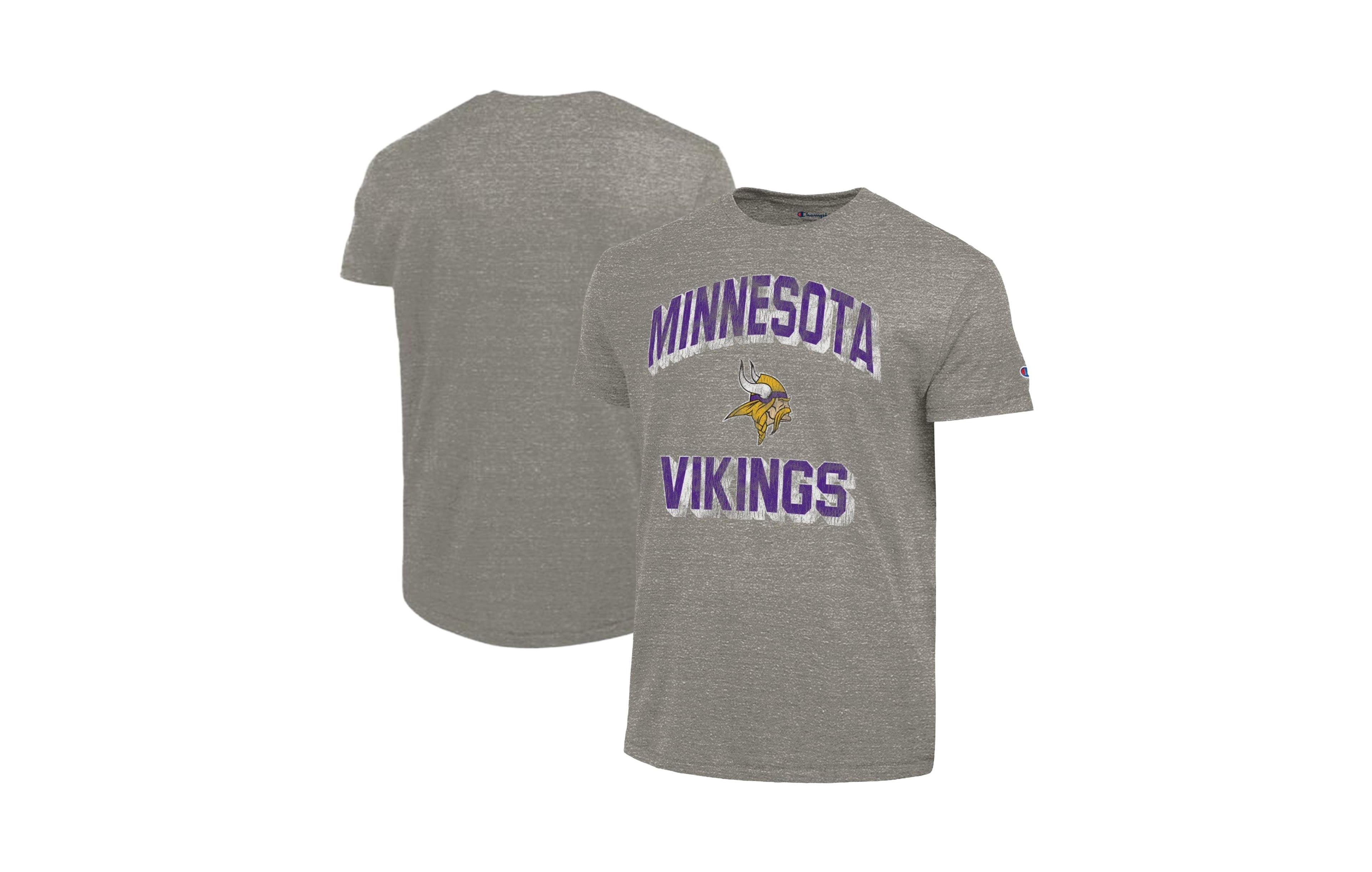 Champion Men's Ultimate Minnesota Vikings Tri-Blend Crewneck T-Shirt