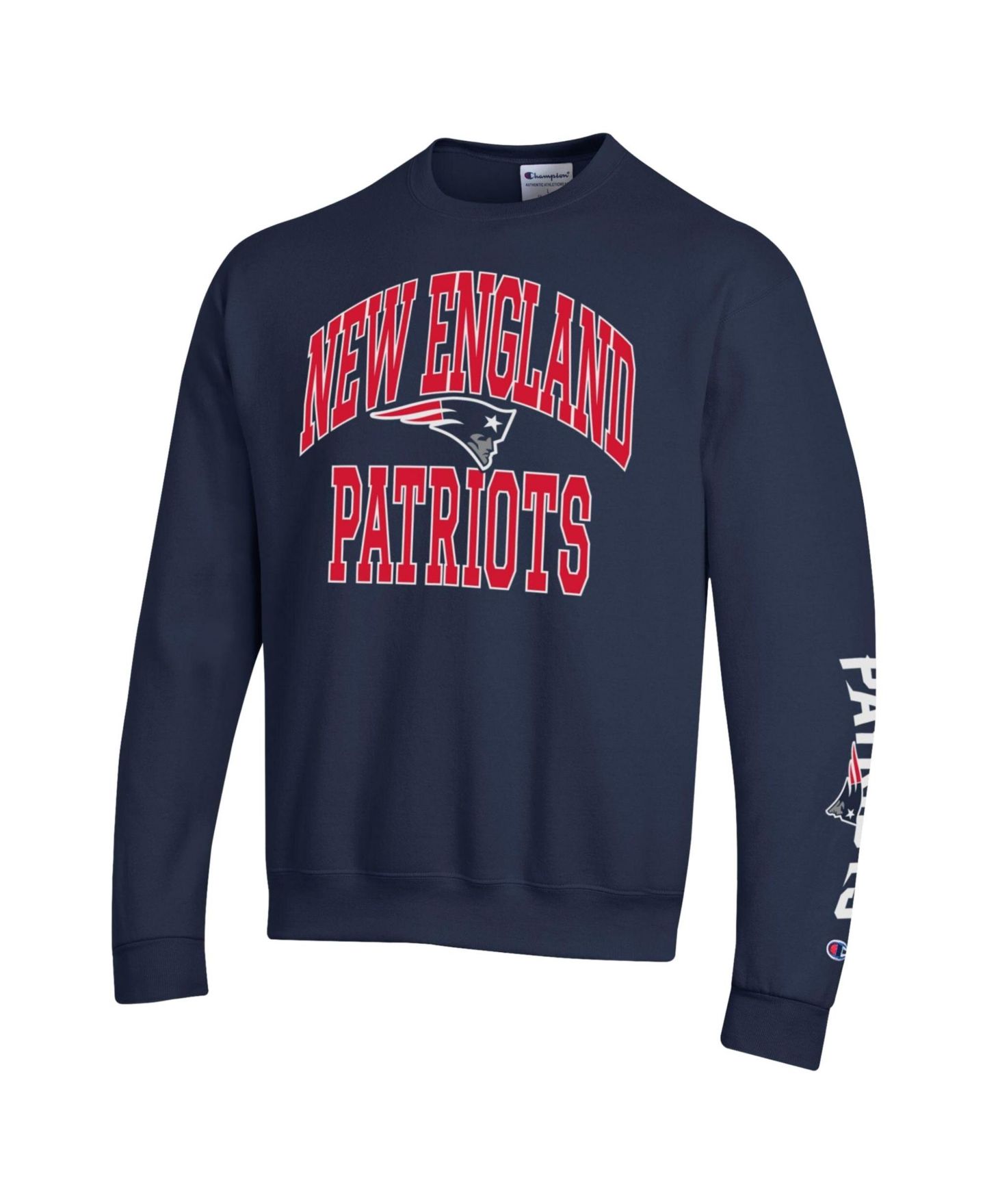 Мужская толстовка Champion Navy New England Patriots Powerblend Fleece — фото 2