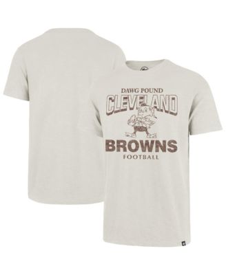 Men's '47  Natural Cleveland Browns Head On Scrum Slub T-Shirt