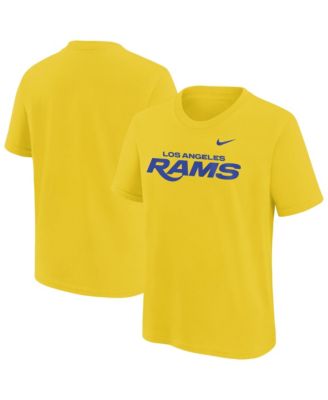 Big Boys and Girls Gold Los Angeles Rams Wordmark T-Shirt