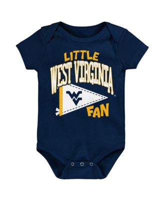 Baby Boys and Girls Navy West Virginia Mountaineers Little Banner Bodysuit