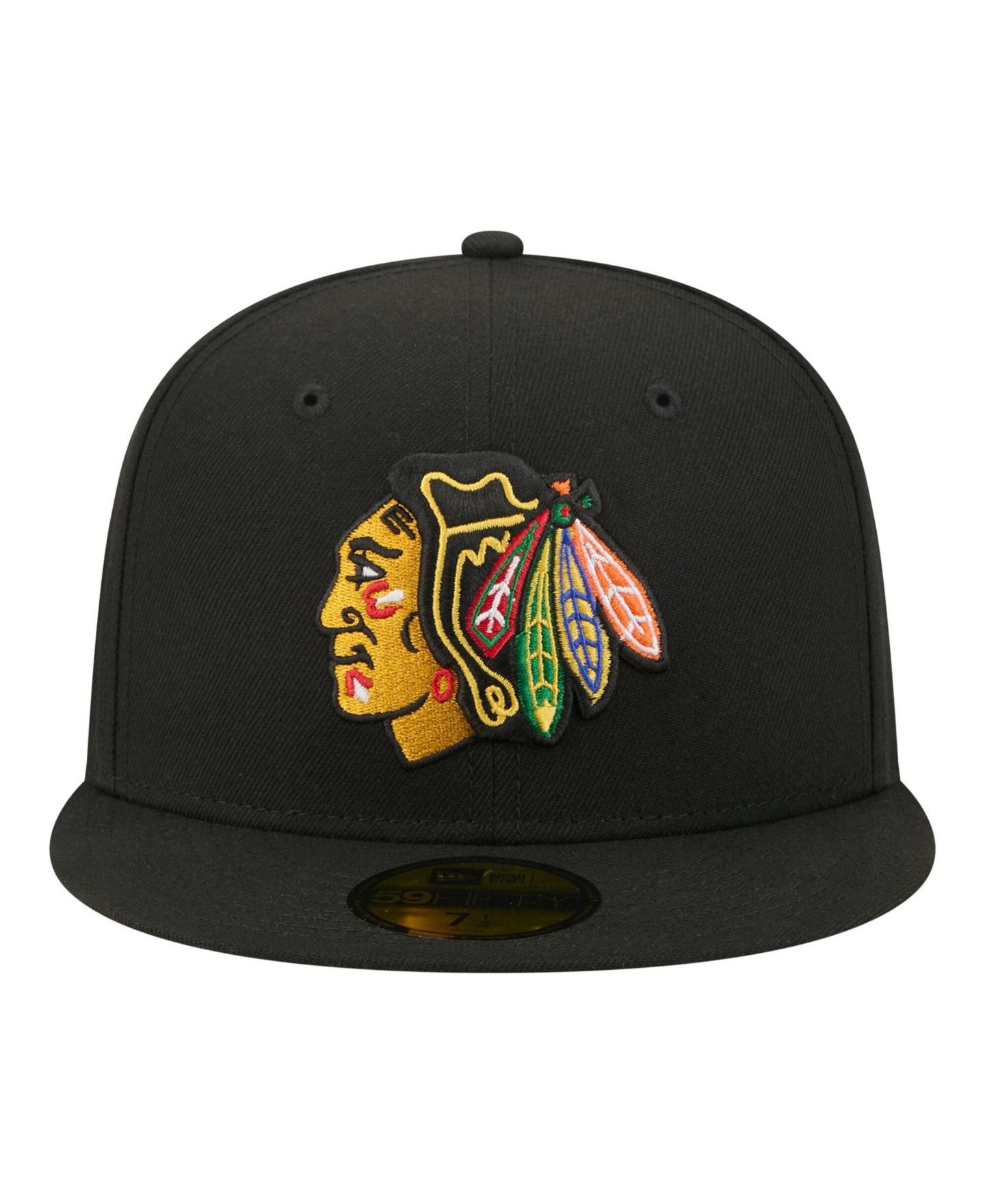 Мужская кепка New Era Black Chicago Blackhawks Zamboni 59FIFTY Fitted Hat — фото 2