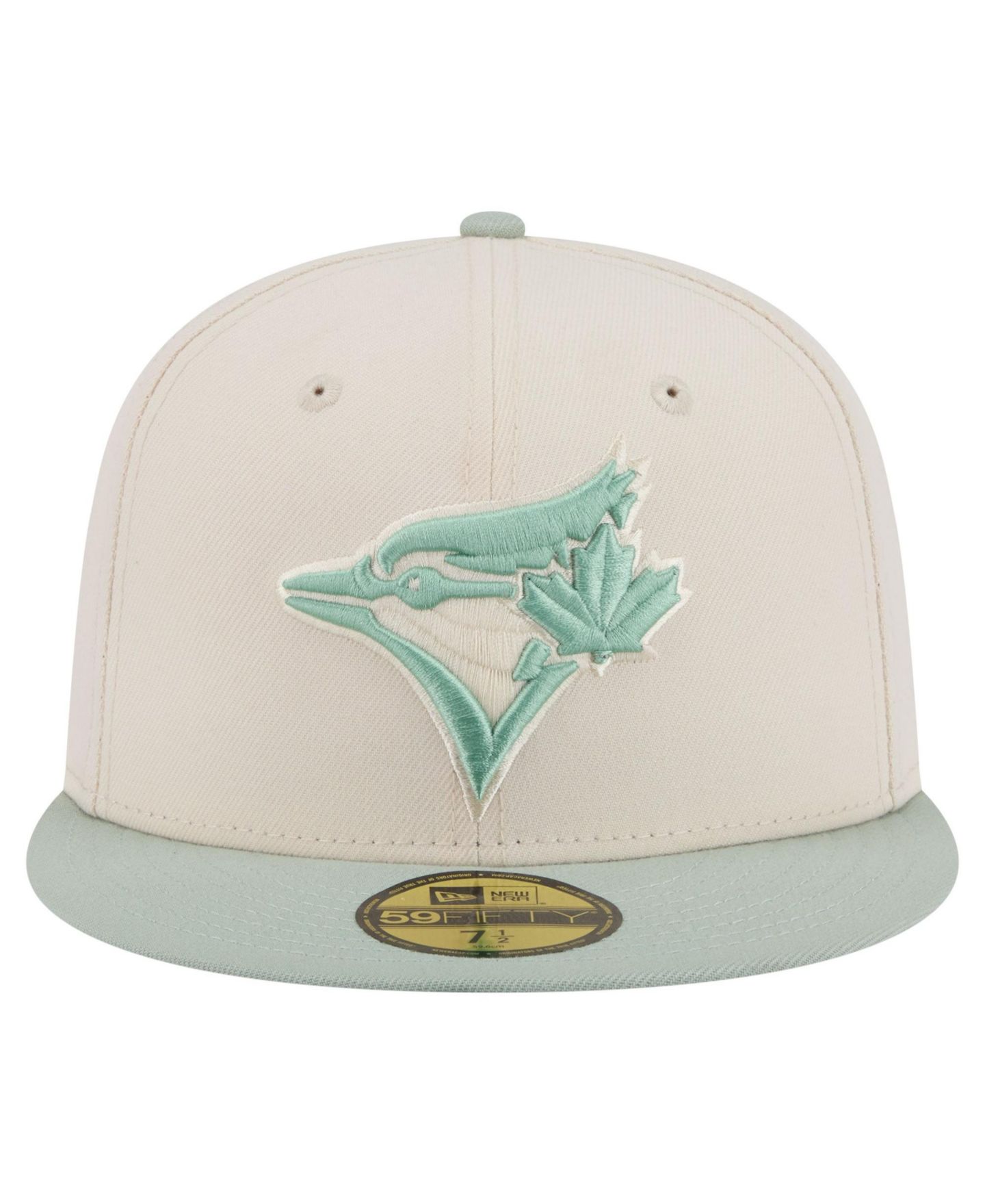 Мужские головные уборы New Era Cream/Green Toronto Blue Jays Color Pack 59FIFTY Fitted Hat — фото 2