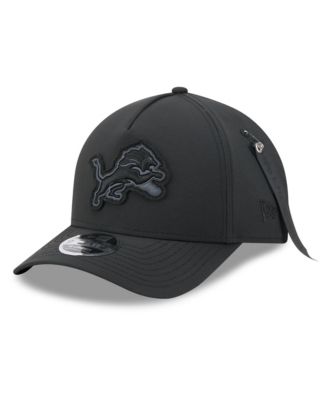 Men's Black Detroit Lions A-Frame 9FORTY Adjustable Hat