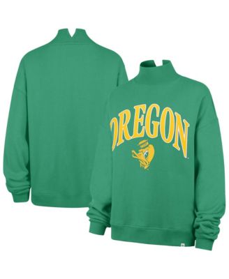Women's '47  Green Oregon Ducks Mock Neck Sweatshirt