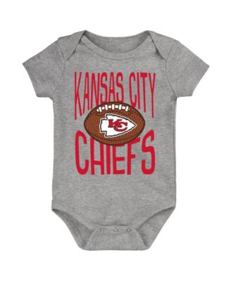 Baby Boys and Girls  Gray Kansas City Chiefs For the Ball Bodysuit