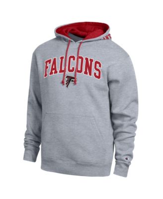Men's  Heather Gray/Red Atlanta Falcons Contrast Hoodie