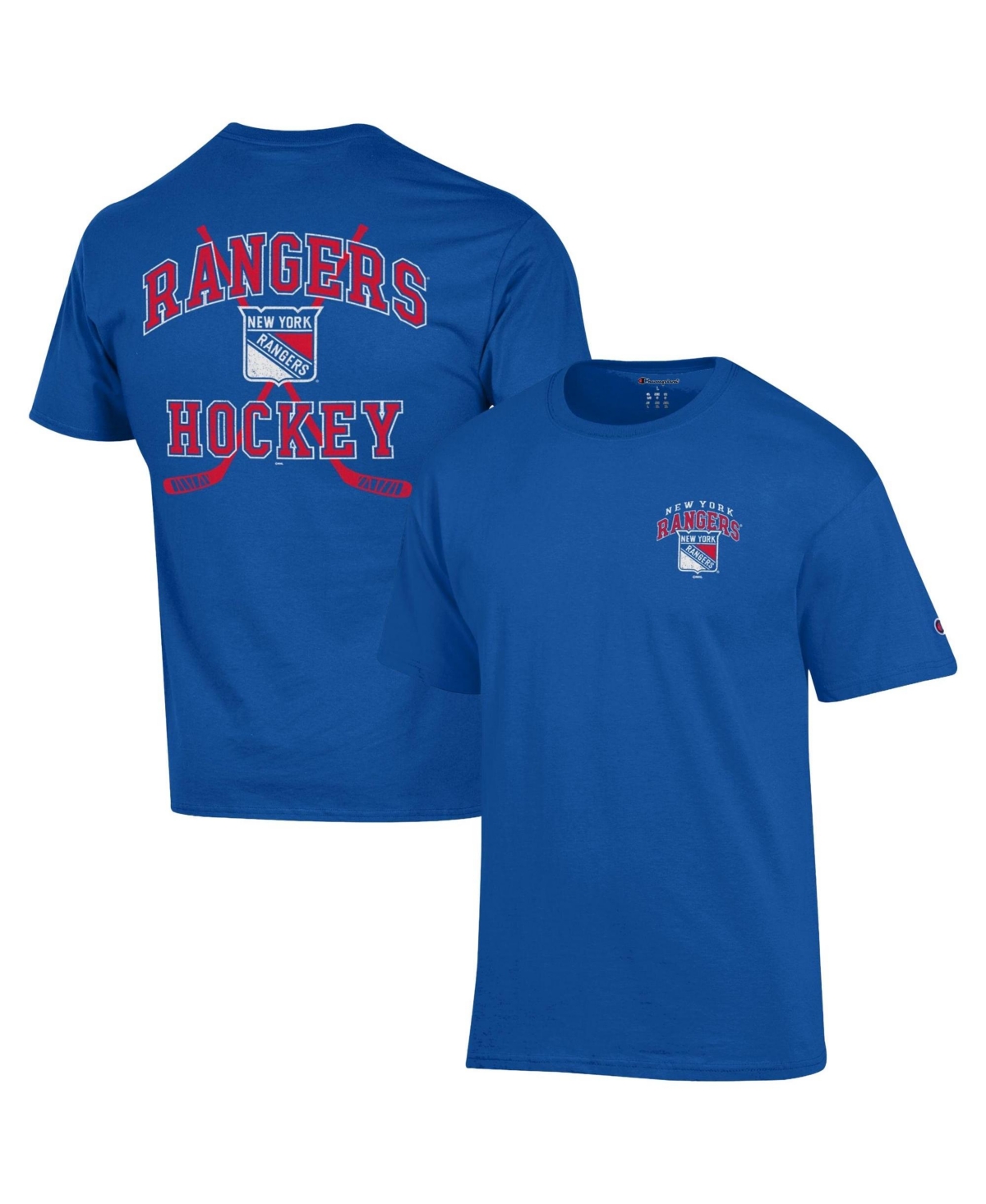 Champion Men's New York Rangers Stick With It Graphic T-Shirt - Blue