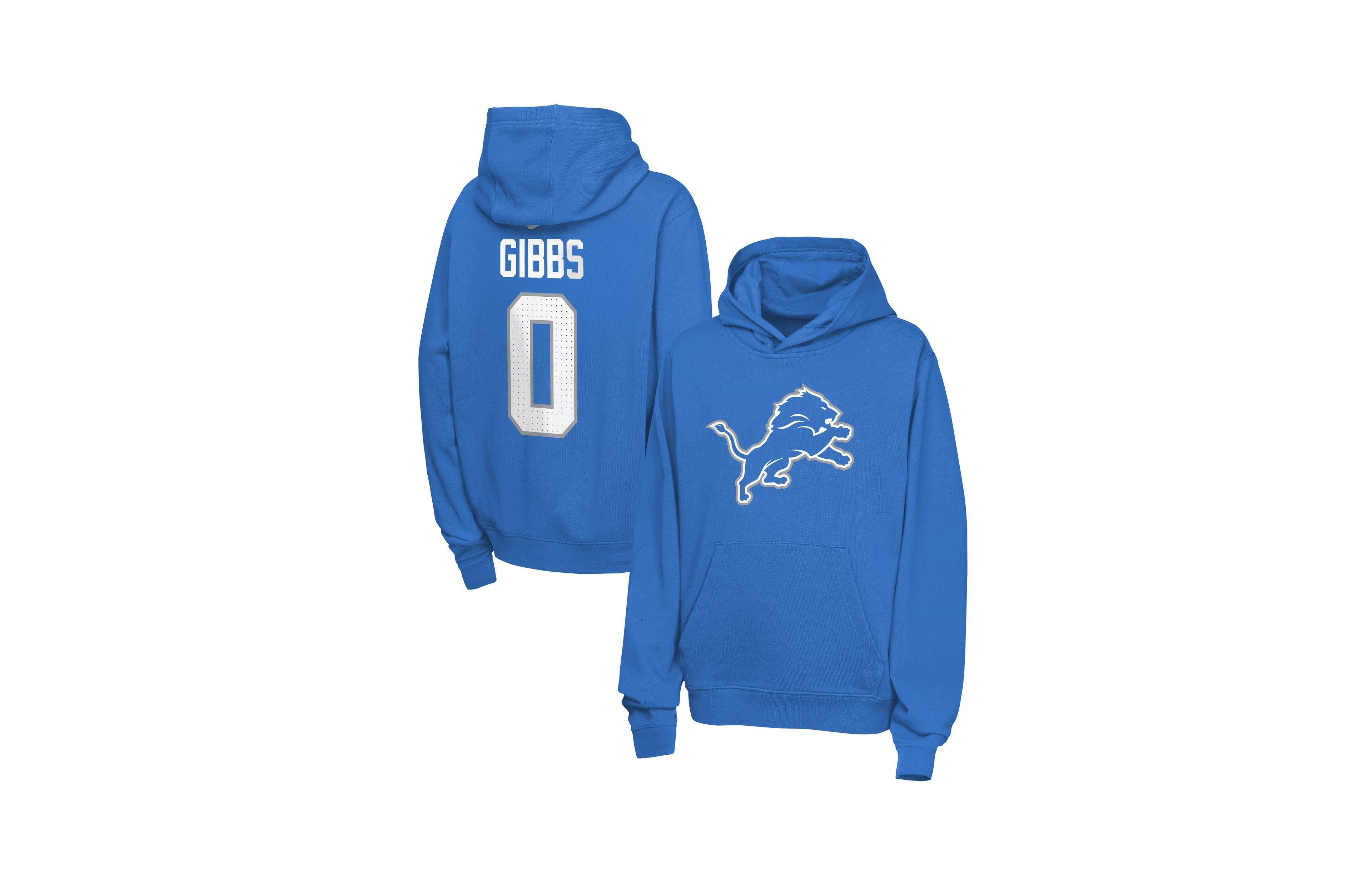 Nike Boys' and Girls' Detroit Lions Jahmyr Gibbs Club Fleece Hoodie