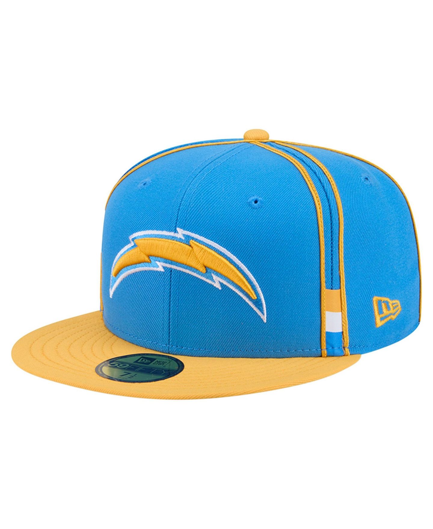 Мужская кепка New Era Powder Blue Los Angeles Chargers Soutache 59FIFTY Fitted Hat — фото 1