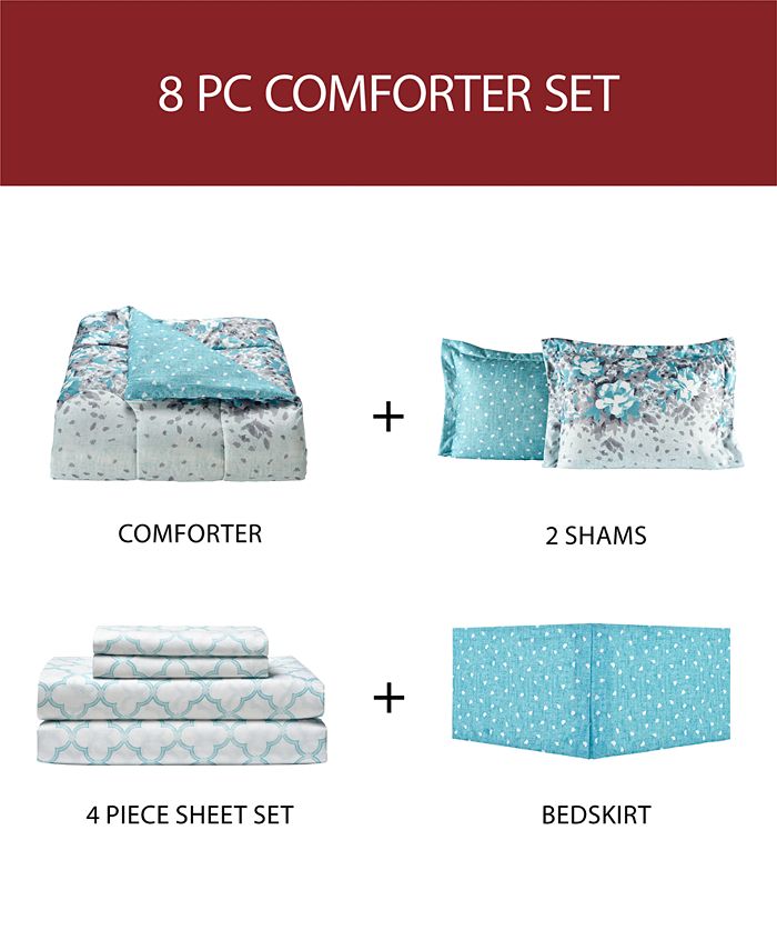 Fairfield Square Collection Gilmore 8Pc. Reversible Queen Bedding