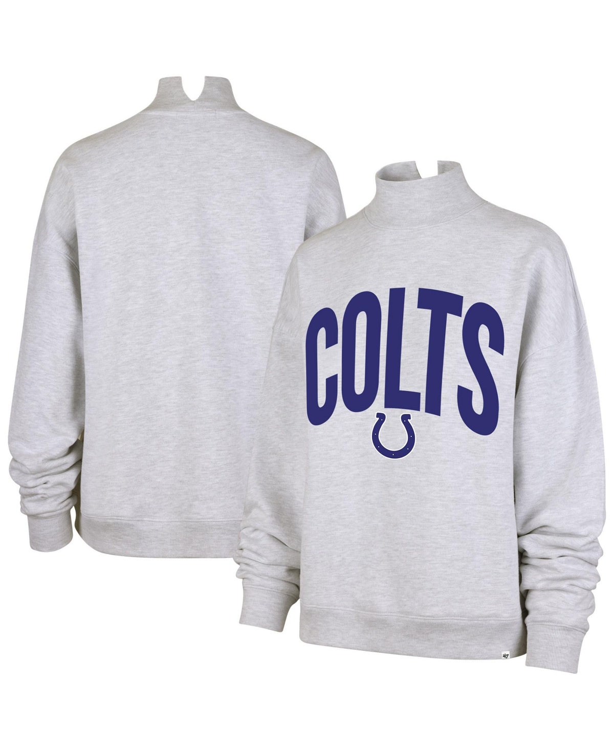 '47 Brand Women's Subtle Muse Indianapolis Colts Mock-Neck Oversized Sweatshirt - Gray