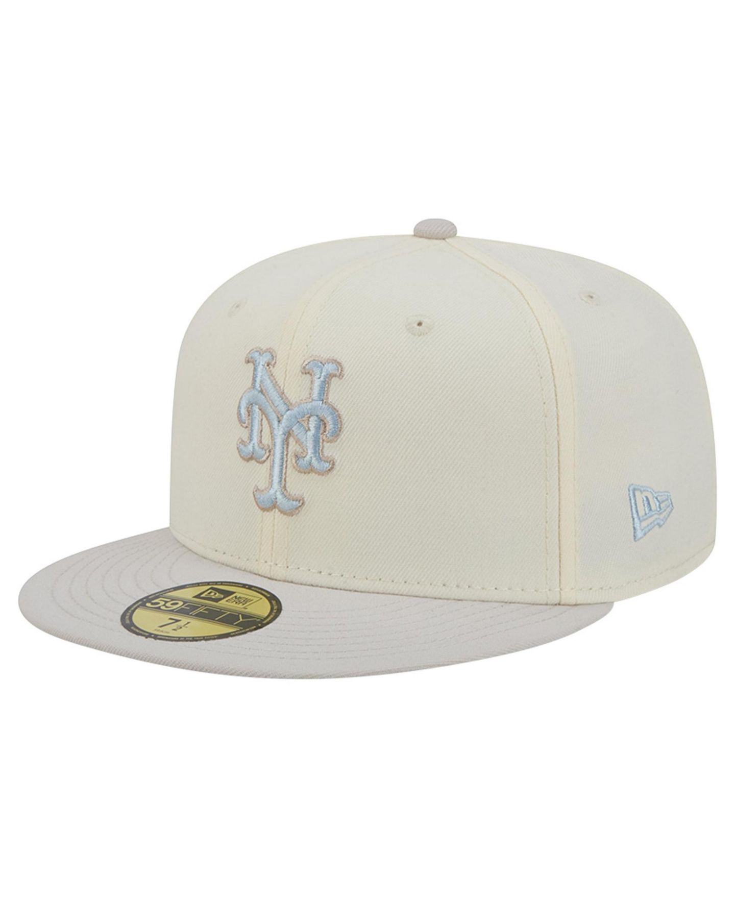 Мужская кепка New Era Natural New York Mets Crisp Equinox World Series 59FIFTY Fitted Hat — фото 3