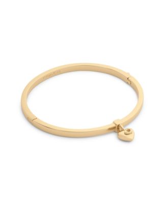 Gold-Tone Heart Charm Bracelet