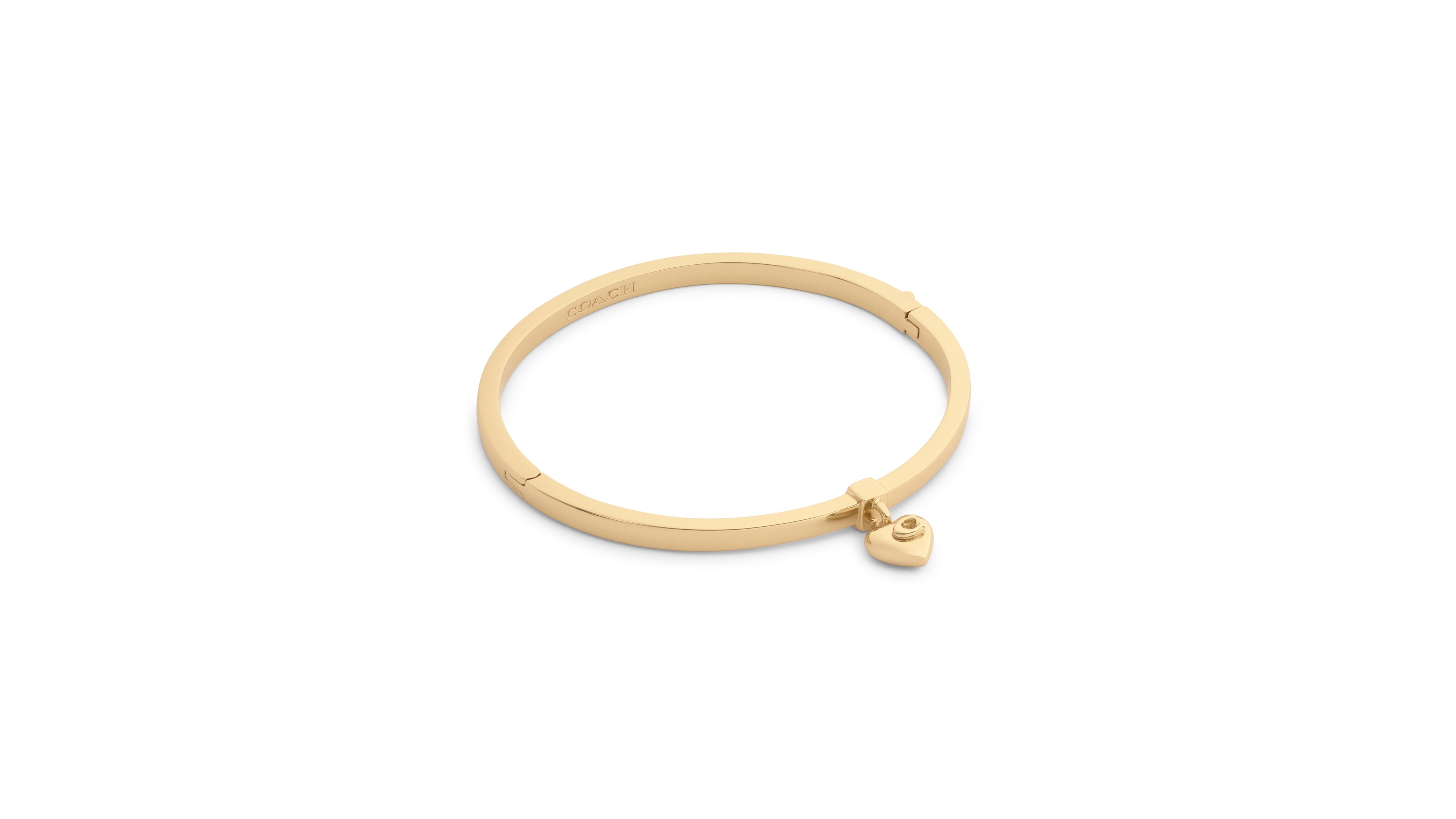 Coach Gold-Tone Heart Charm Bracelet