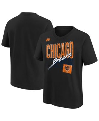 Big Boys and Girls  Black Chicago Bears Vintage T-Shirt