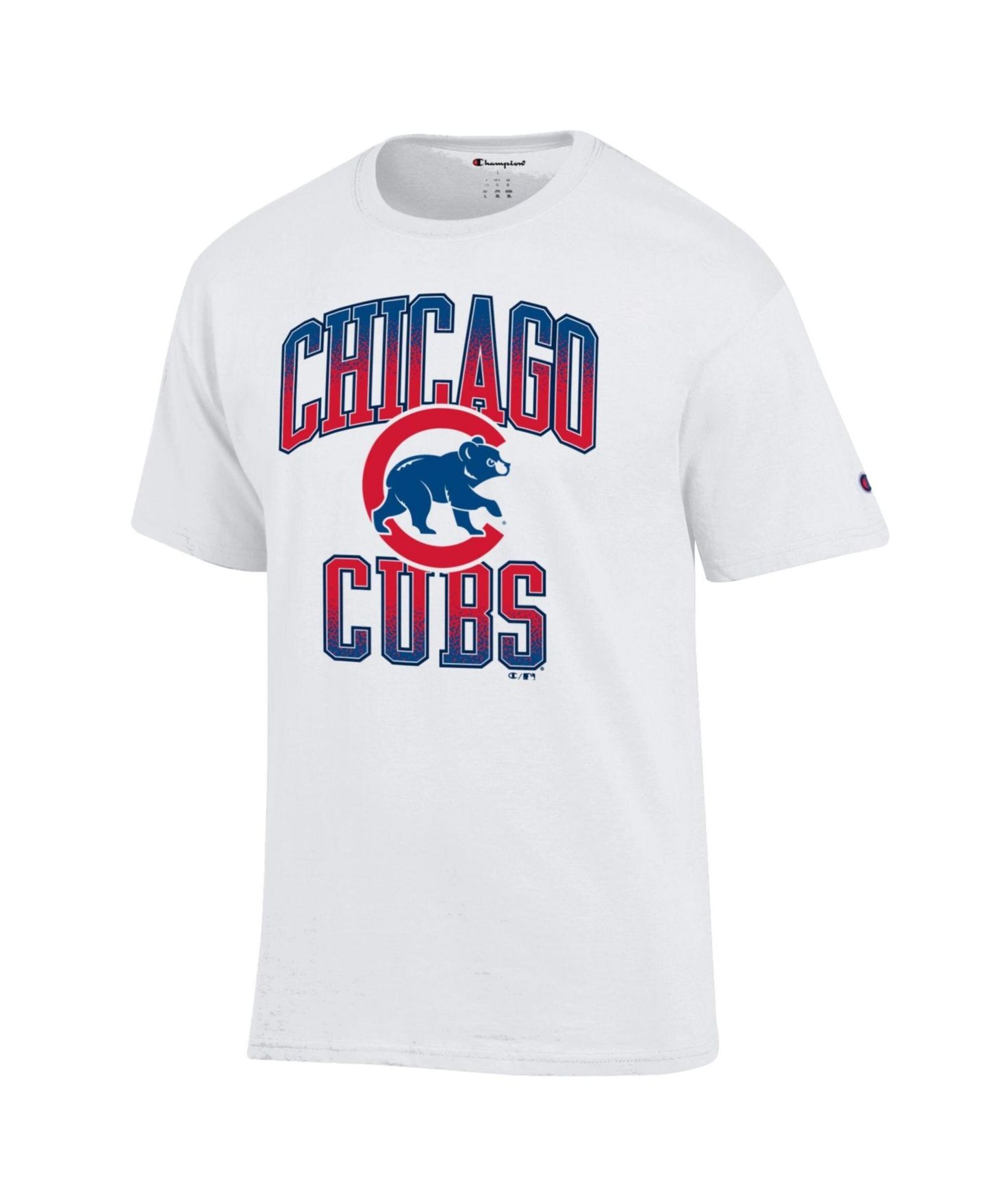 Мужская футболка Champion White Chicago Cubs Team Name — фото 2
