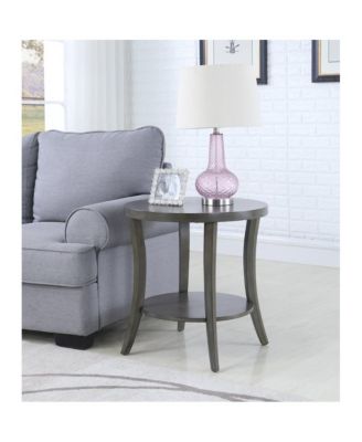 Perth Contemporary Oval Shelf End Table