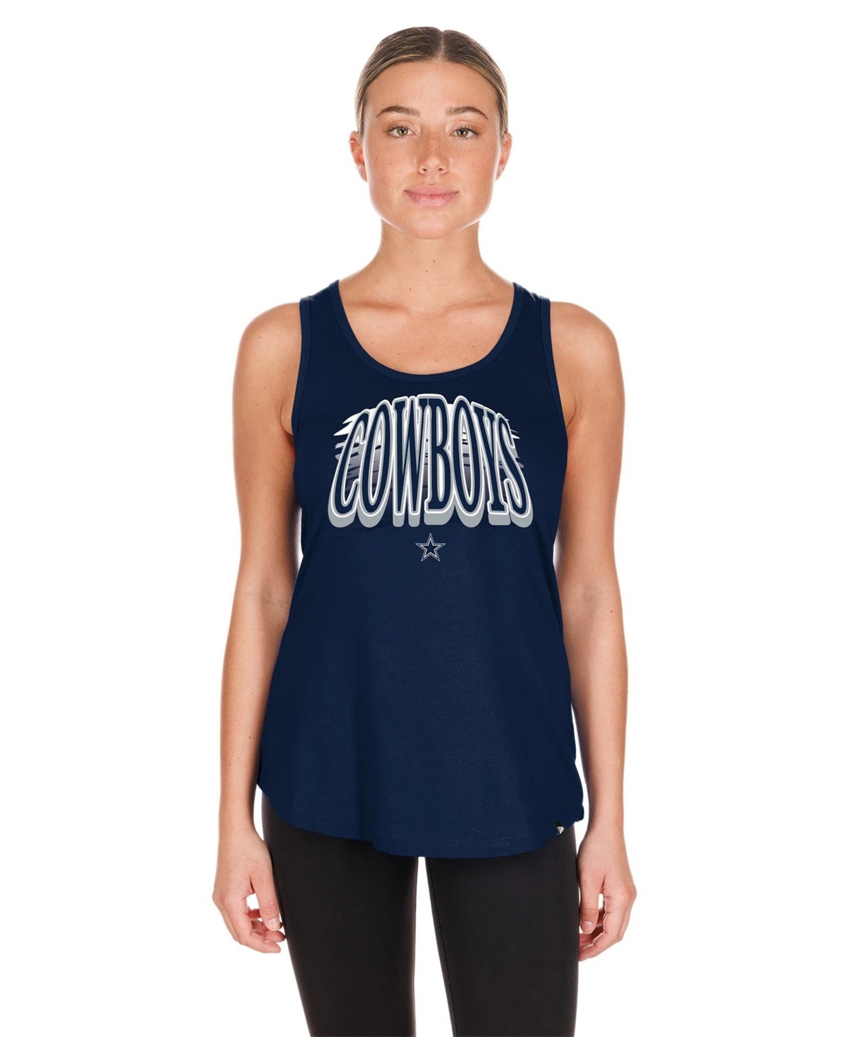 New Era Women's Dallas Cowboys Scoop Neck Sleeveless Tank Top - Navy