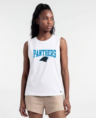 Women's  White Carolina Panthers Muscle Tank Top