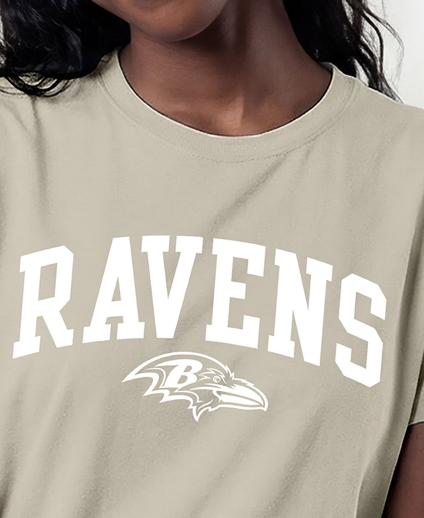Женская футболка Champion Light Brown Baltimore Ravens Cocoa Butter — фото 5
