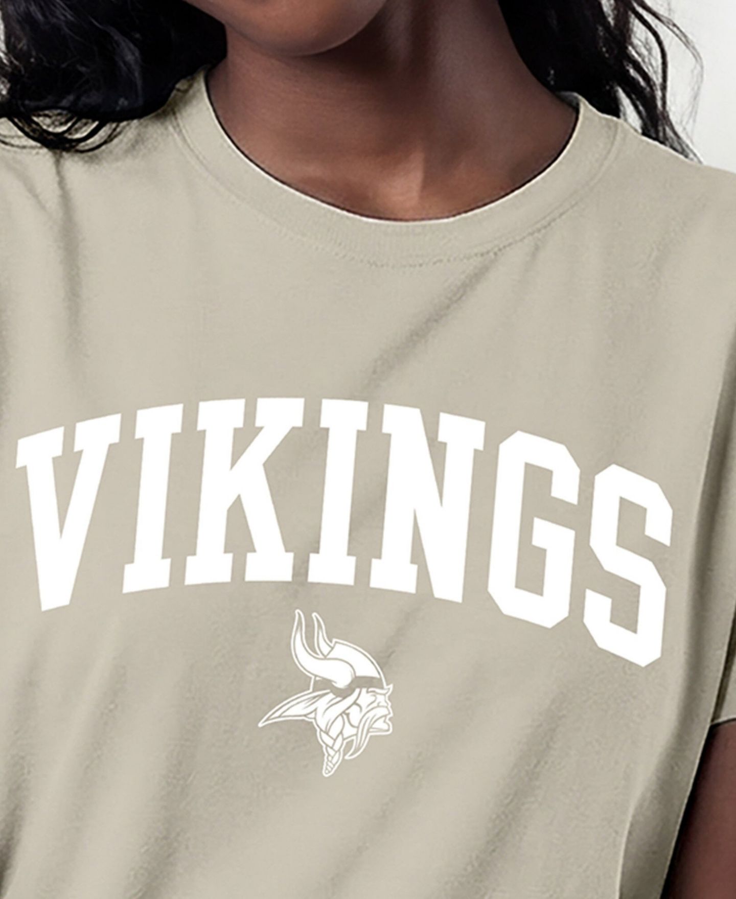 Женская футболка Champion Light Brown Minnesota Vikings Cocoa Butter — фото 5