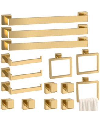 15 Pieces 24" Bathroom Hardware Accessories Set Towel Bar