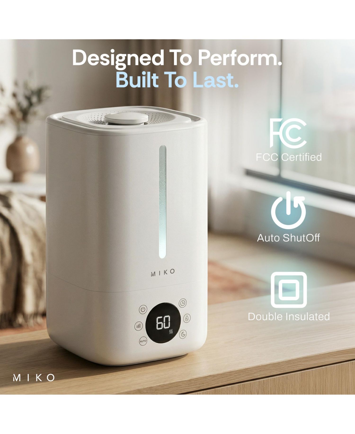 Myst 4.5L Cool Mist Humidifier with Auto Humidity Control, Remote and Aromatherapy