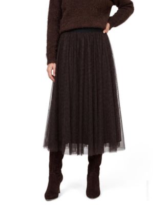 Women's Skirts Tulle and Leopard Midi Skirt