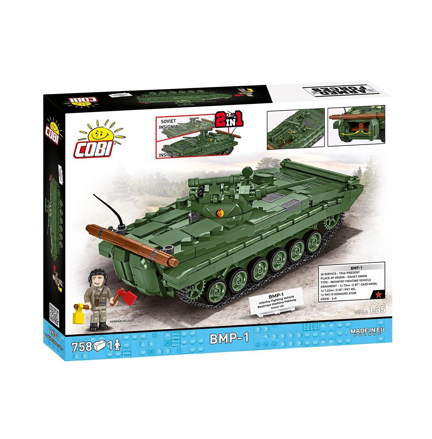 Детский конструктор COBI Armed Forces BMP-1 2-in-1 758-Piece Building Set, Ages 8+ — фото 2