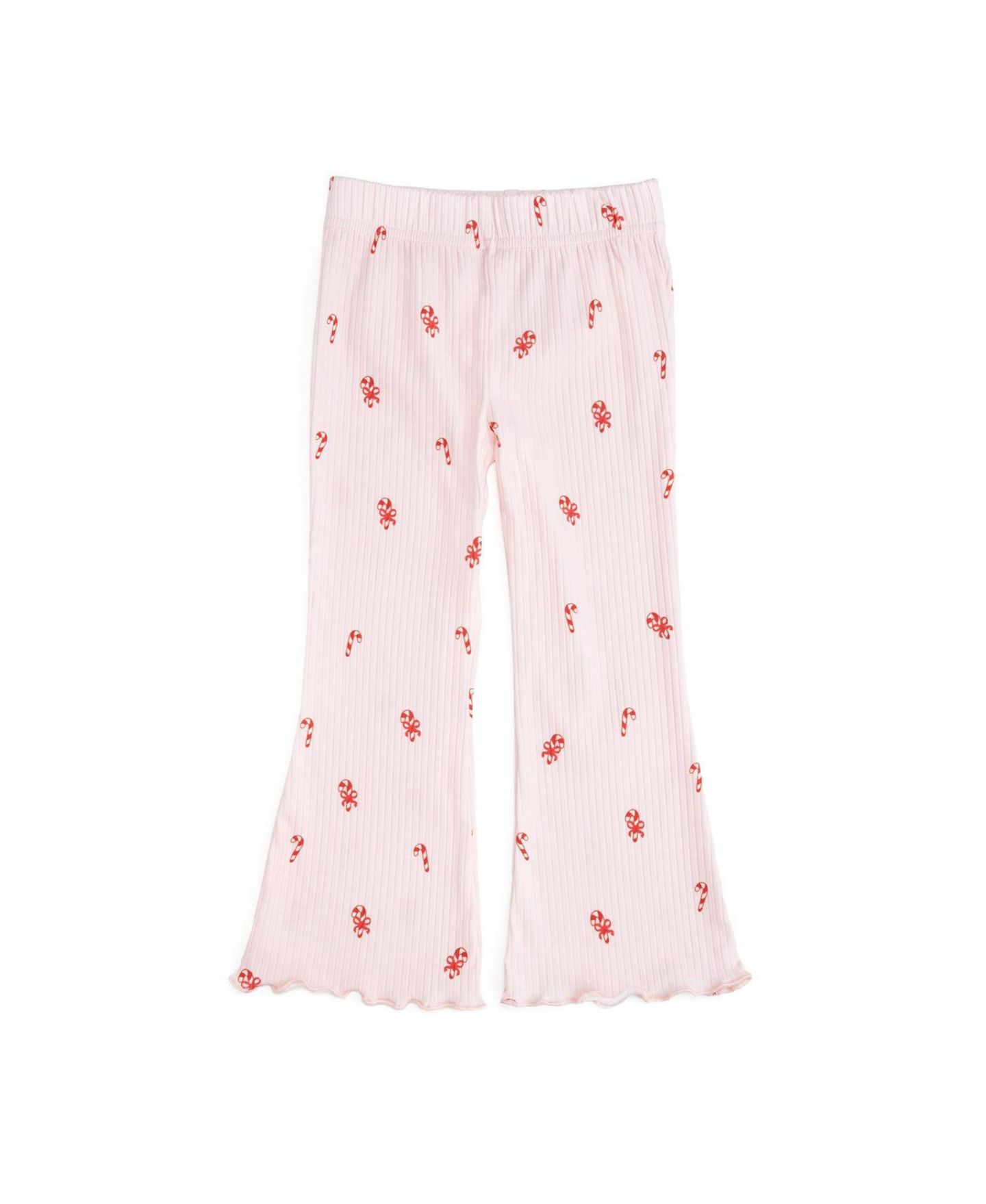 Леггинсы Sweet Wink Candy Cane Lane Flare Lettuce-Edge Leggings для девочек, цвет: Розовый — фото 1