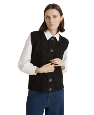 Women's Janette Cable-Knit Sleeveless Sweater Vest