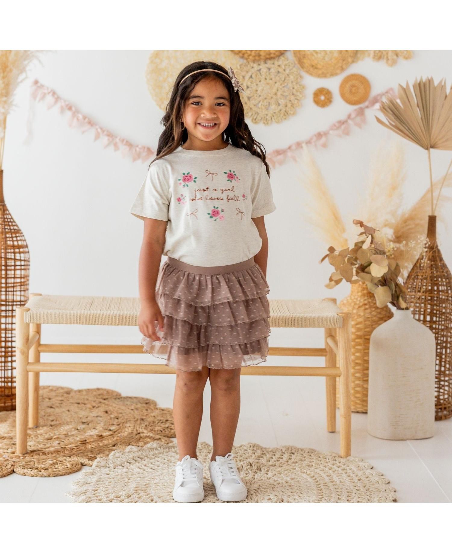 Baby Girls Just A Fall Girl Short Sleeve T-Shirt